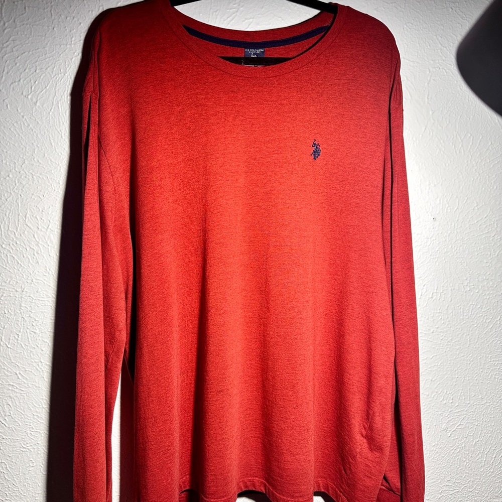 Polo Ralph Lauren Men’s 2XL Red Long Sleeve T-Shirt Shirt Embroidered Logo Tee